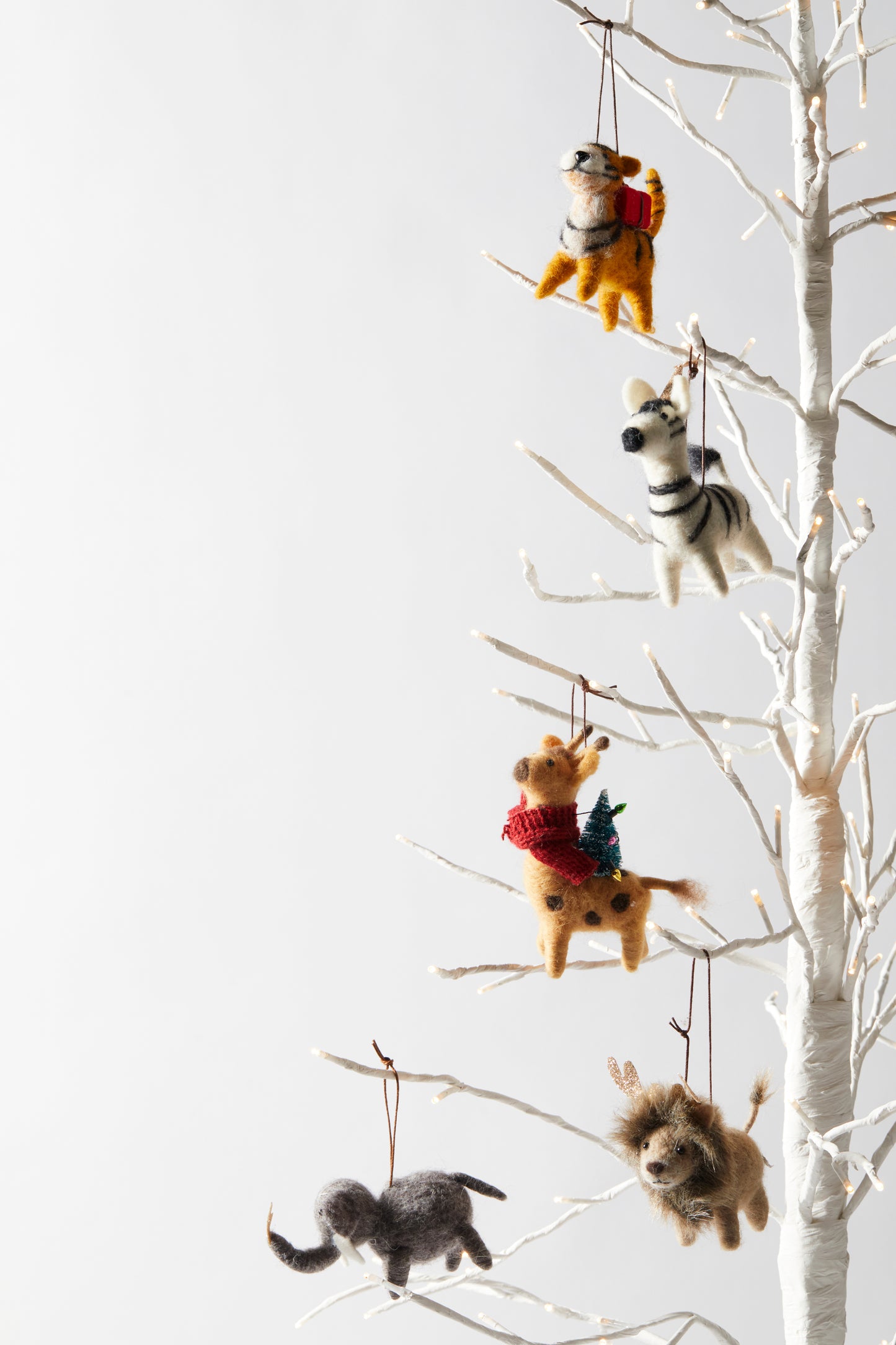 Wool Zebra With Party Hat