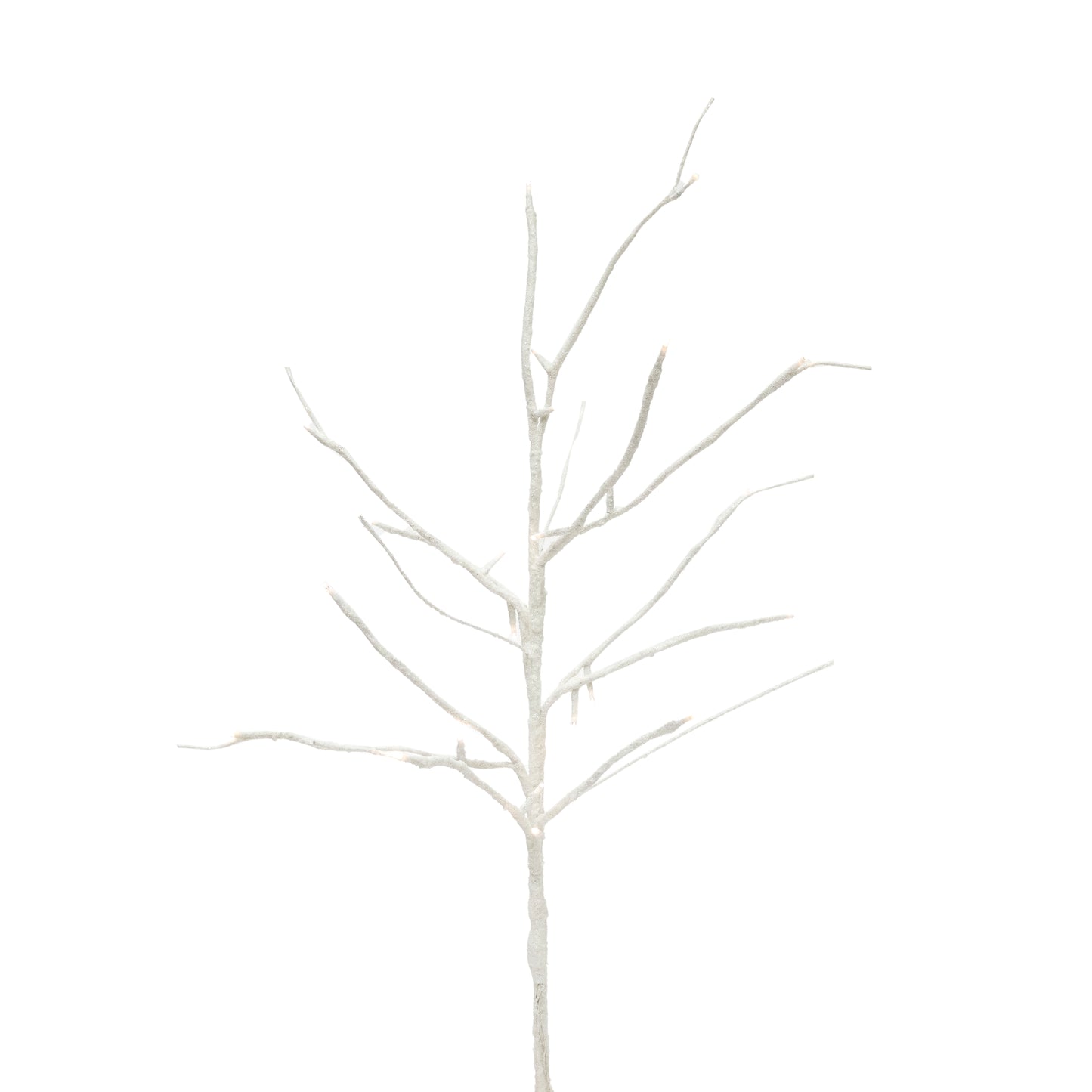 80 Cm Led White Glitter Branch Spray