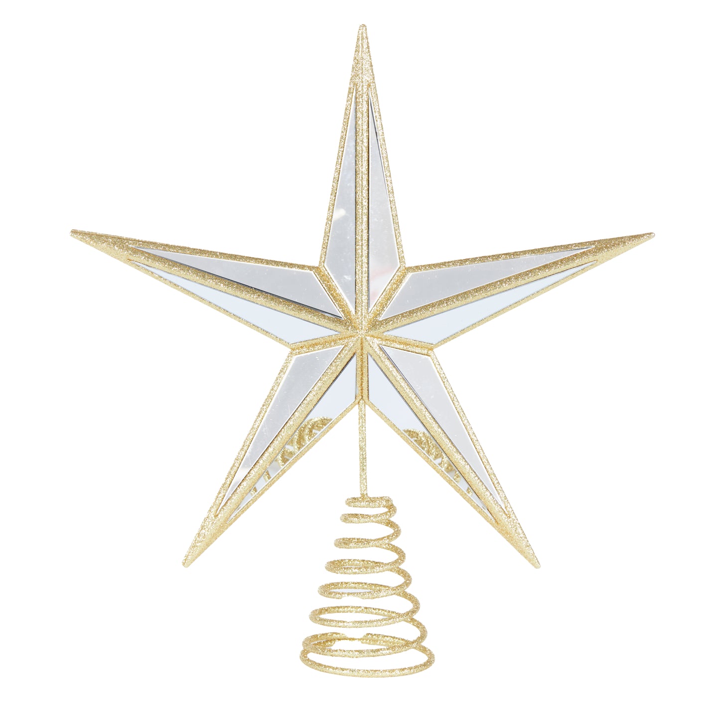 5 - point Mirrored Tree Topper Star Gold