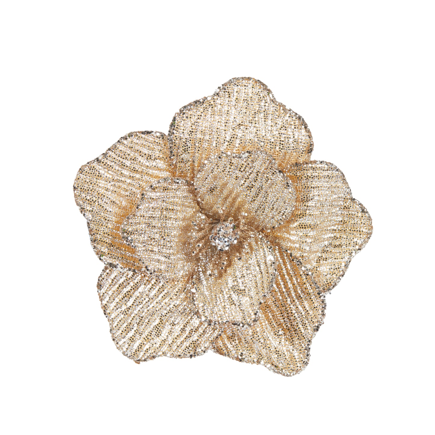 Champagne Fabric Clip Flower