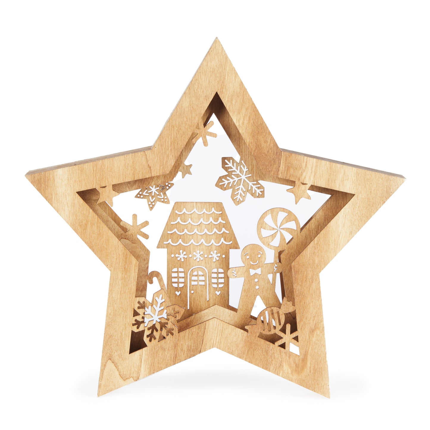 Led Gingerbread Star