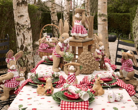 A Whimsical Easter Table Setting with the Strawberry Cottage Collection
