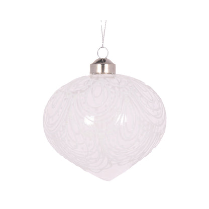 Clear Piped Lace Onion Bauble