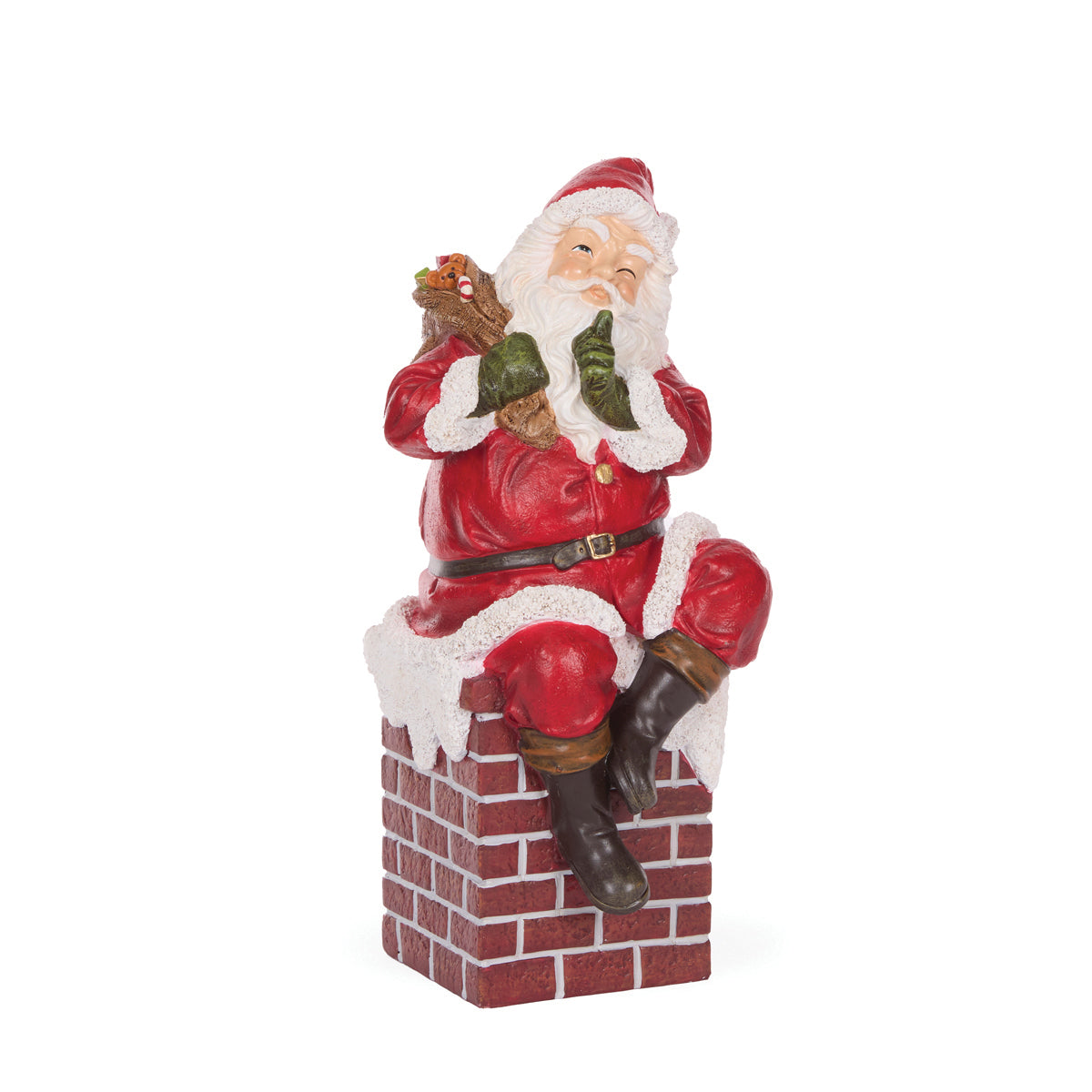 30cm Traditional Santa On Chimney
