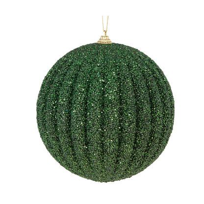 XL Dark Green Textured Rib Bauble