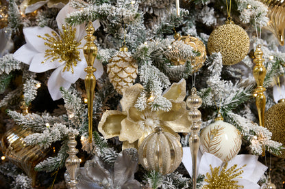 Mini Gold Frosted Pinecone Bauble