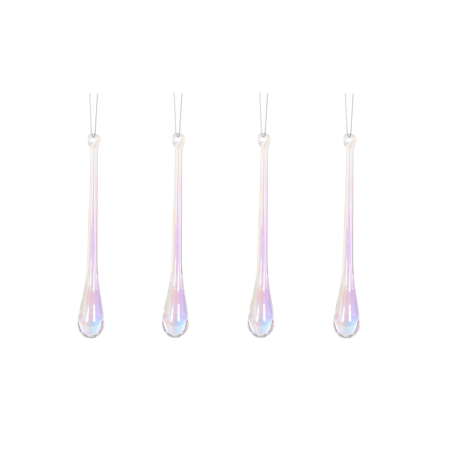 4 Pack Iridescent Icycle Drops