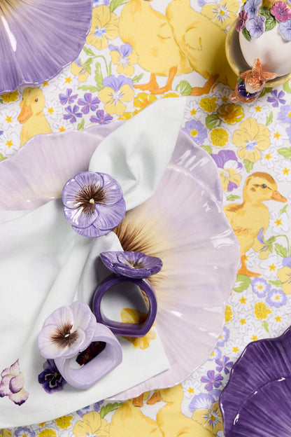 LIGHT PURPLE PANSY NAPKIN RING