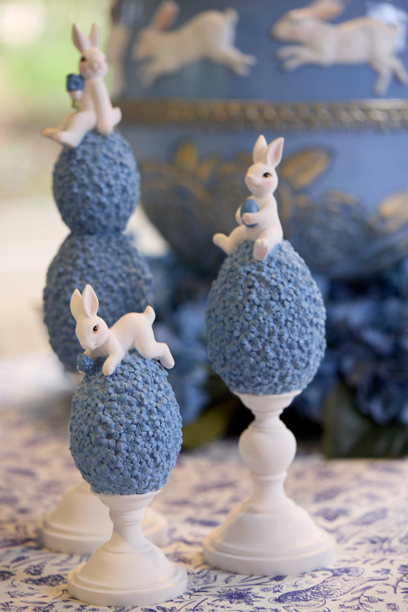 SMALL BLUE LAPIN EGG FINIAL