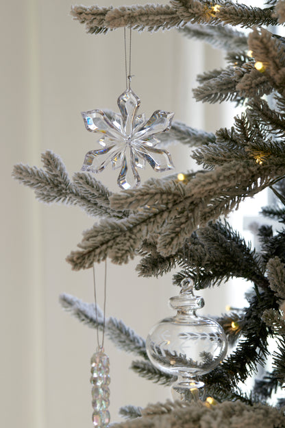 Clear Snowflake Hanging