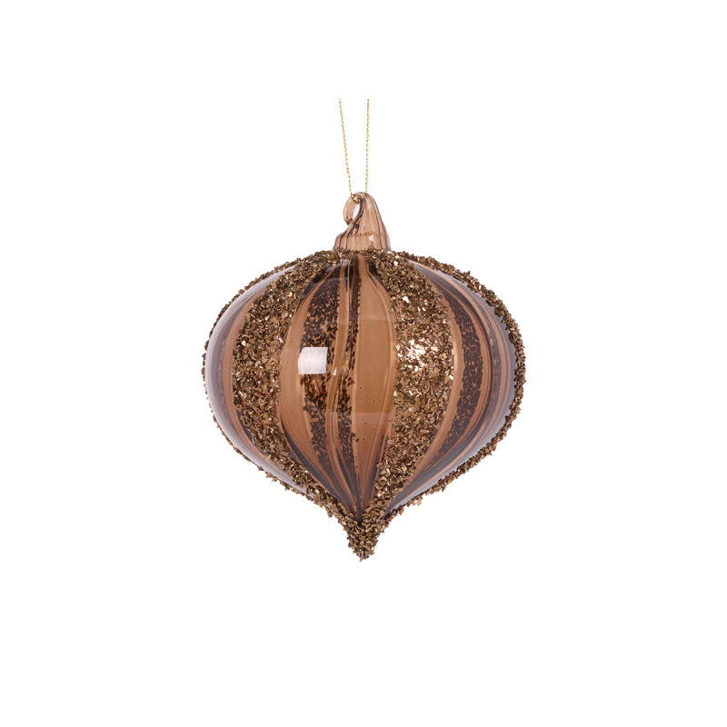 Chocolate Embellished Segment Onion Bauble