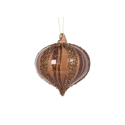 Chocolate Embellished Segment Onion Bauble