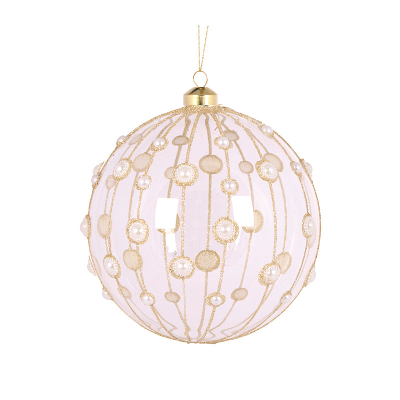 15cm Clear Pearl Bauble