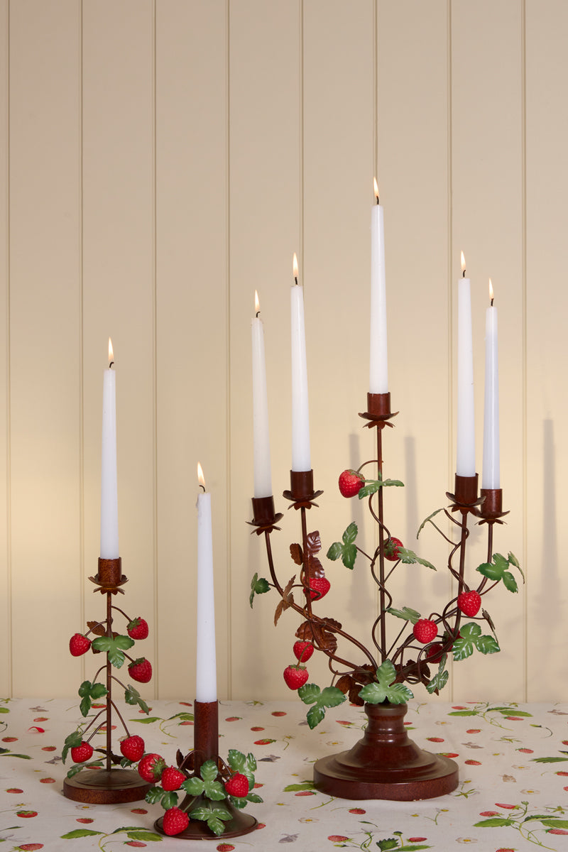 RUST STRAWBERRY CANDELABRA