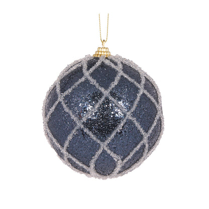 Navy Lattice Bauble