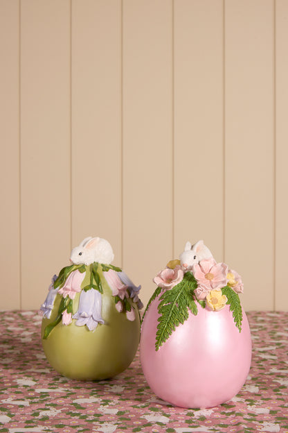 SPRING FLORAL BUNNY EGG