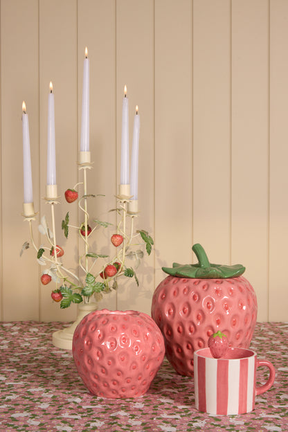 PINK STRAWBERRY VASE