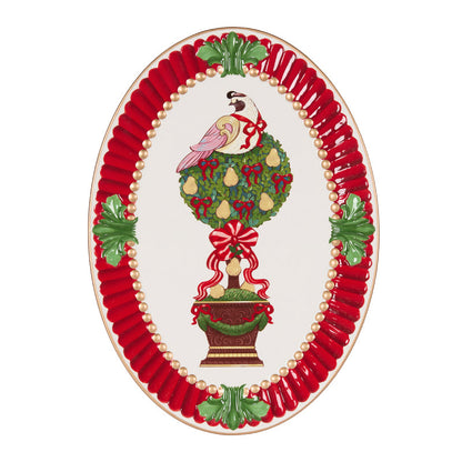 Partridge In A Pear Tree Oval Serving Platter