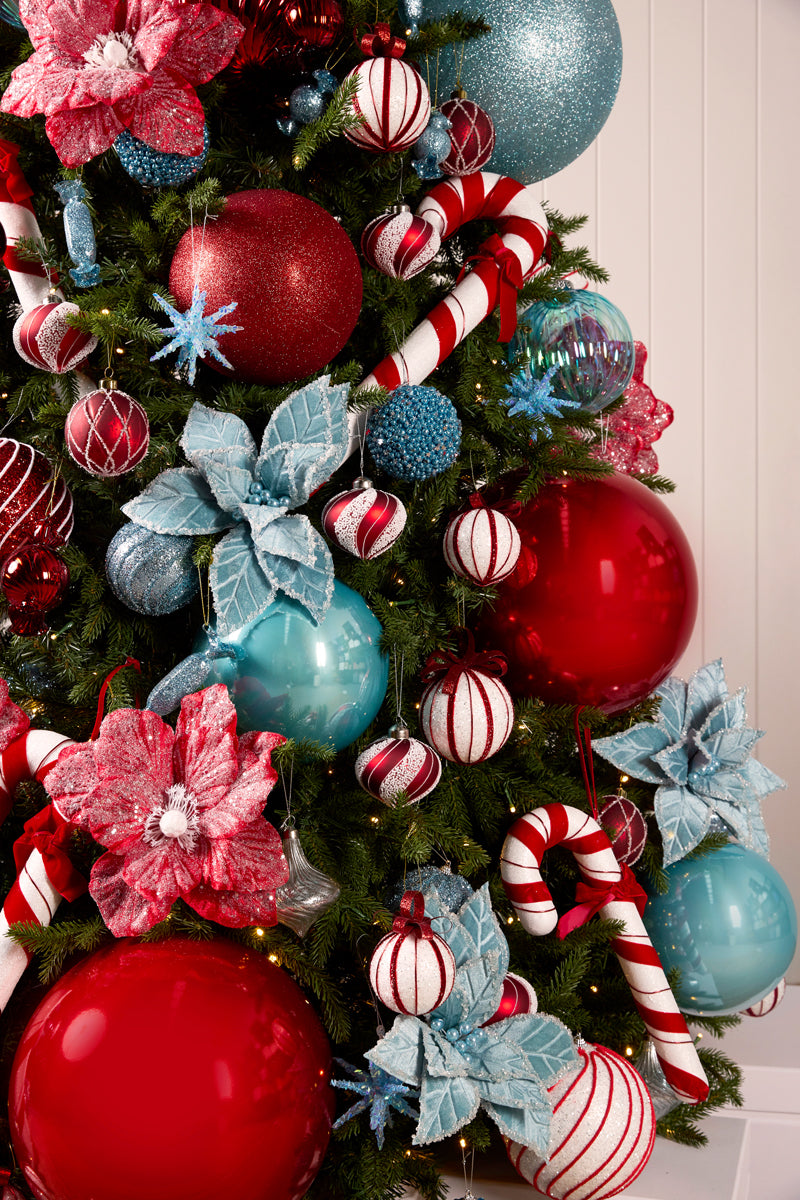 Frosted Peppermint Ornament Package 7.5Ft 8Ft