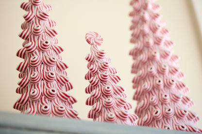 30.5 Cm Frosted Peppermint Strap Tree