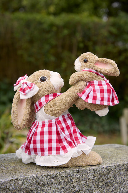 STRAWBERRY COTTAGE RABBITS CUDDLING