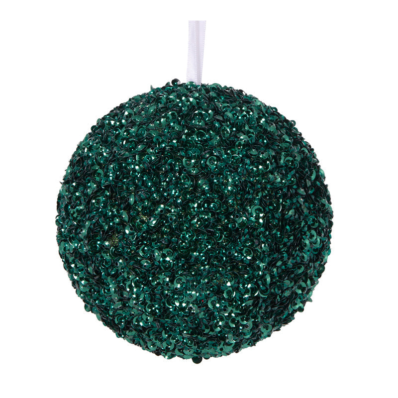 XL Dark Green Crystal Confetti Bauble