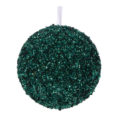 XL Dark Green Crystal Confetti Bauble