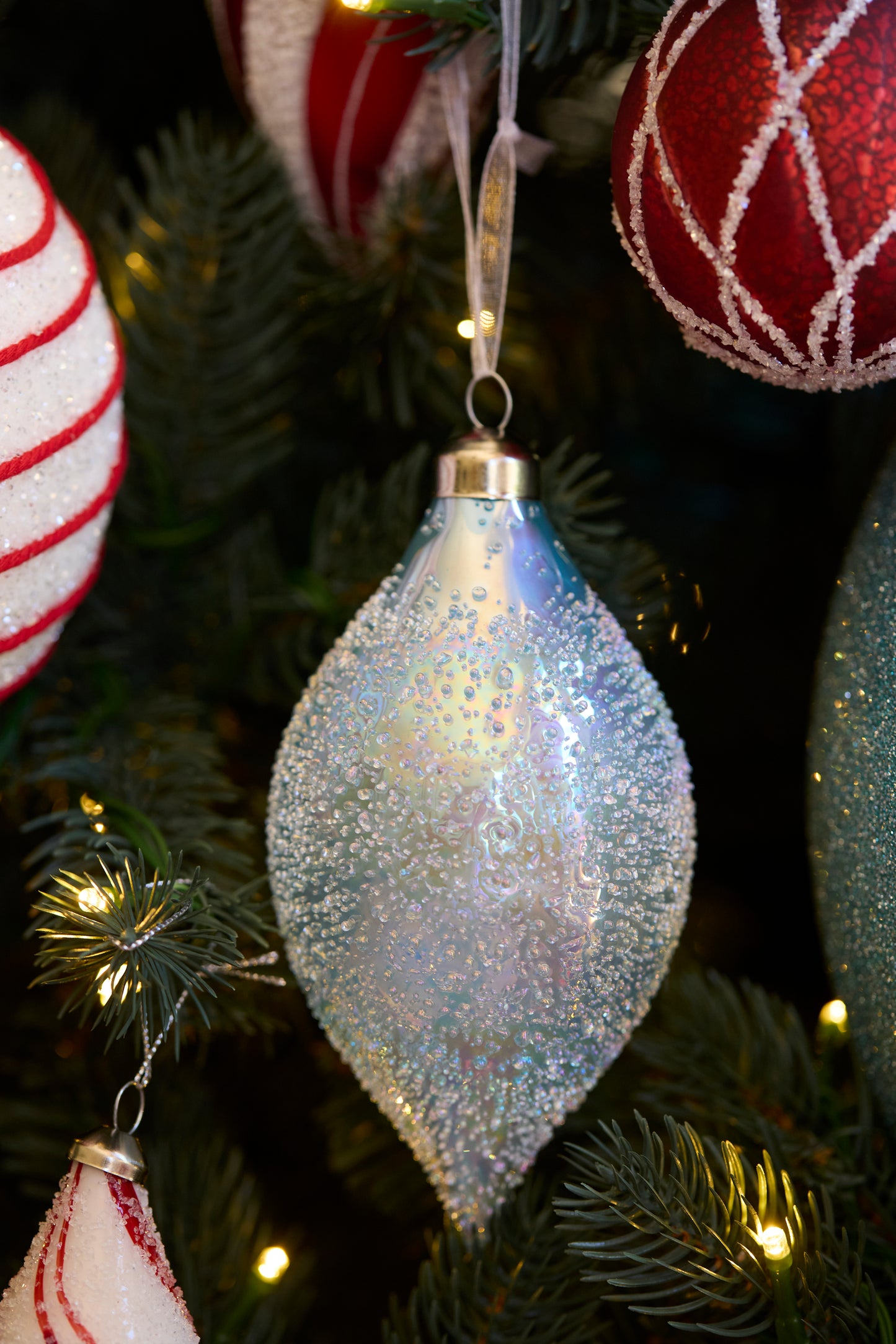 Pale Blue Bubbles Drop Bauble