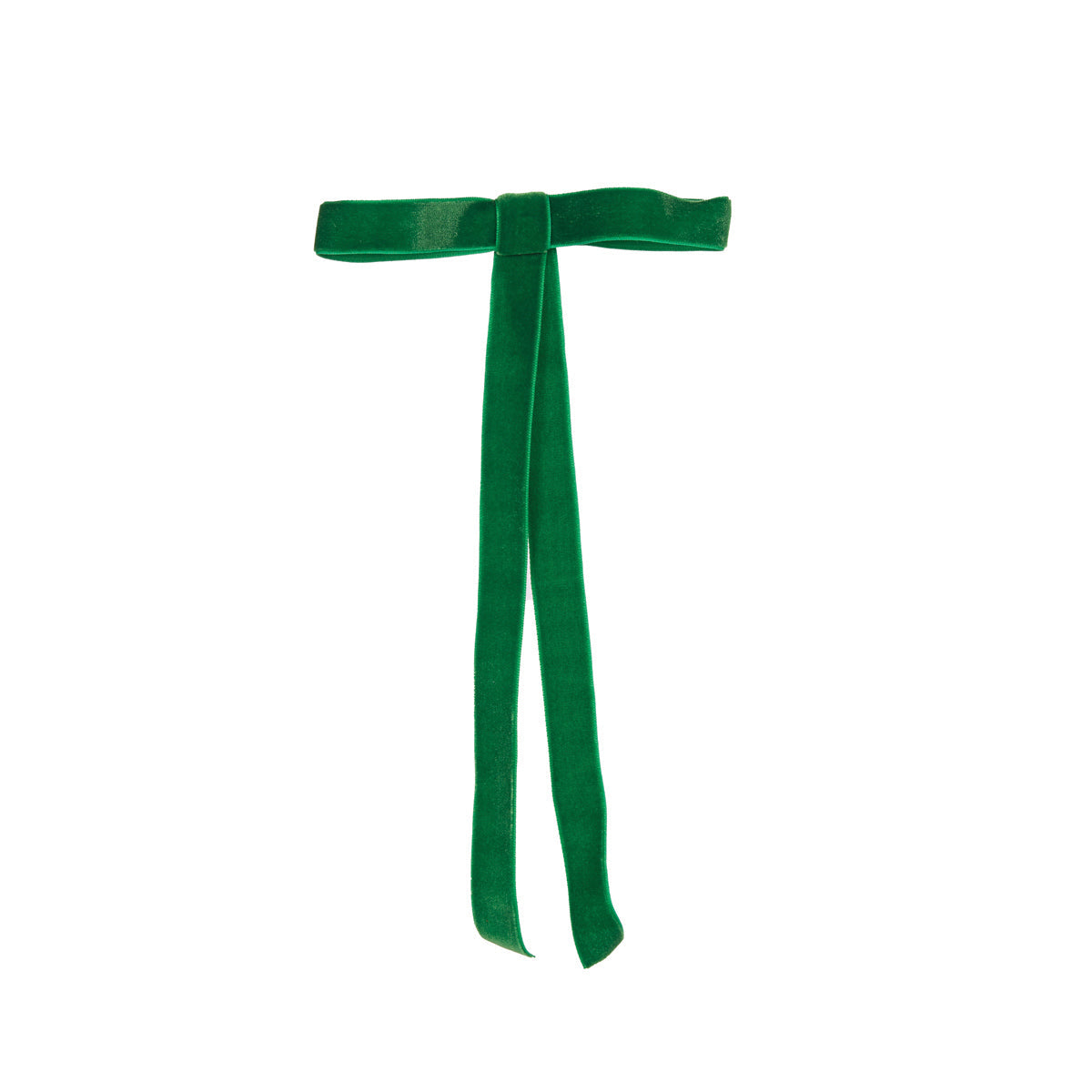 6 PK GREEN VELVET CLASSIC BOWS