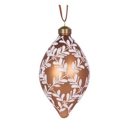 Gingerbread Fleur Drop Bauble