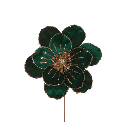 Medium Emerald Velour Magnolia