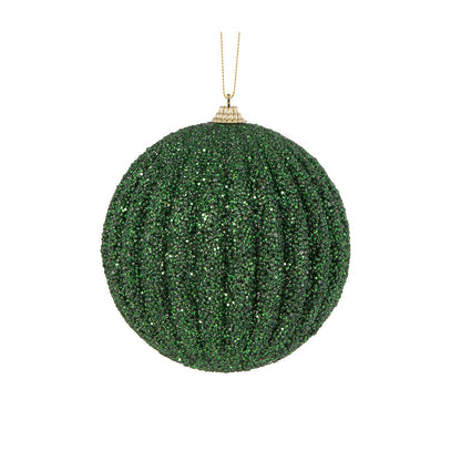 Dark Green Textured Rib Bauble