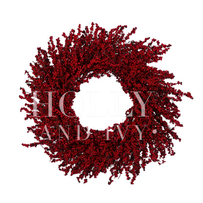 65 CM LUXE RED BERRY WREATH