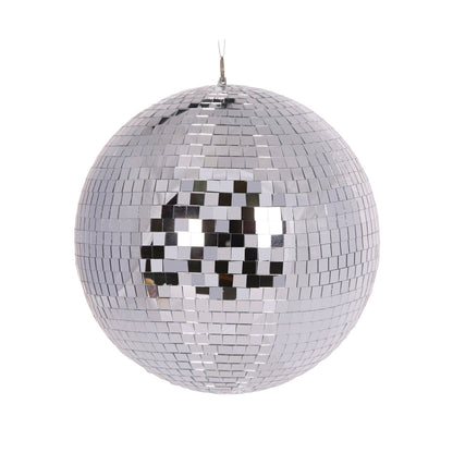 30 CM SILVER DISCO BAUBLE