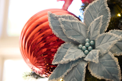 20 Cm Red Swirl Bauble