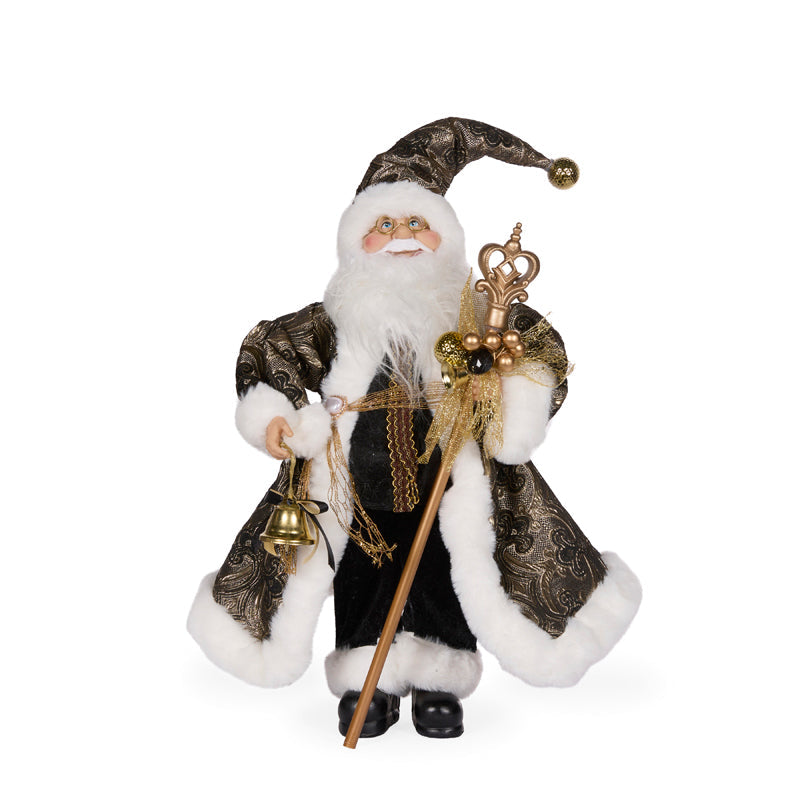 50cm Black Fabric Santa