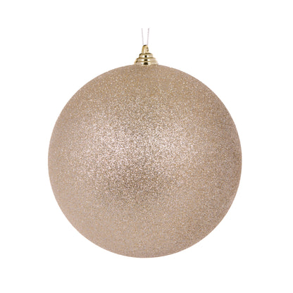 20 Cm Champagne Glitter Bauble