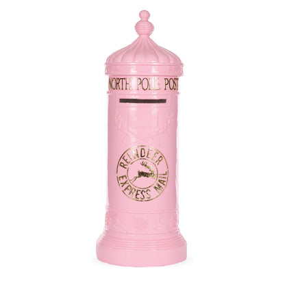 77 CM PINK AND GOLD SANTA MAILBOX