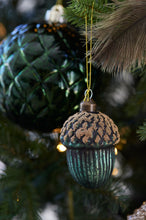 Load image into Gallery viewer, 12Cm Dark Green Mercury Quilted Bauble
