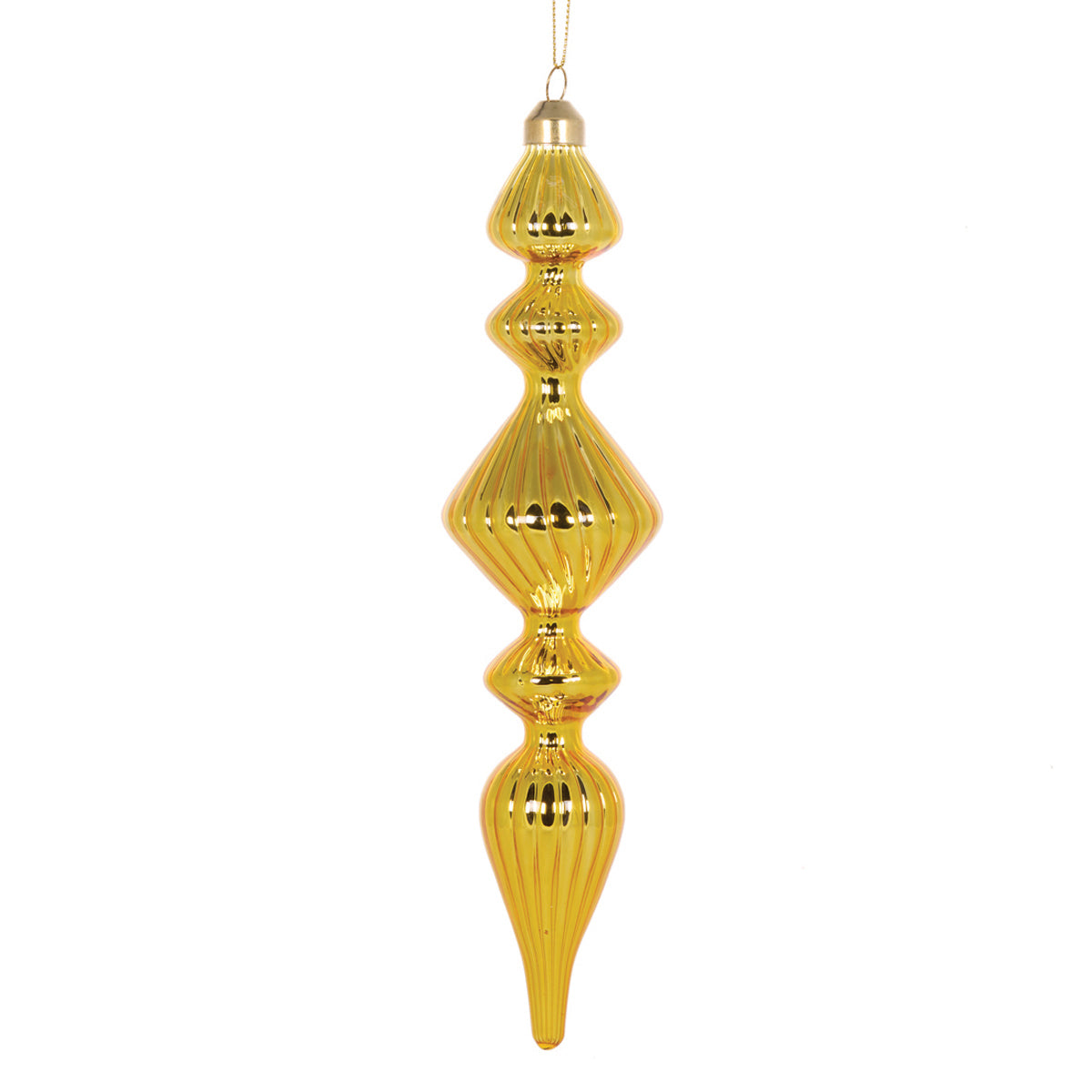 Retro Gold Ribbed Finial