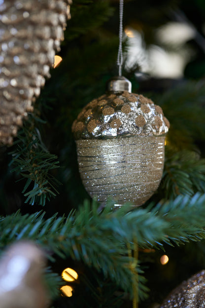 Champagne Acorn Bauble