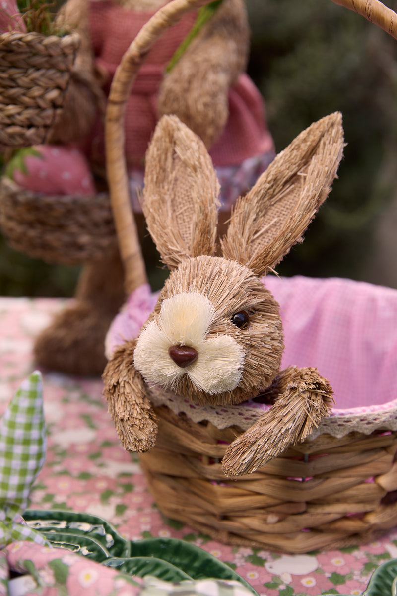 MEDIUM PINK BUNNY BASKET