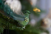 Load image into Gallery viewer, Olive Green Feather Clip Bird
