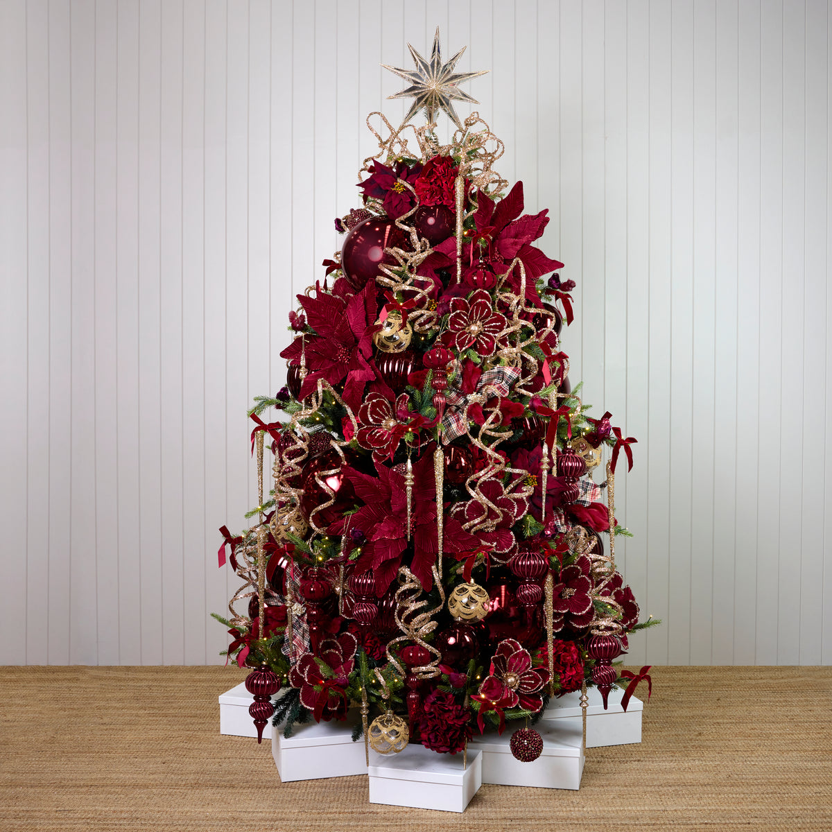 Gilded Merlot Ornament Package - 7.5FT - 8FT