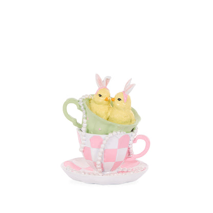 CHIRPING CHICKS IN TEACUPS
