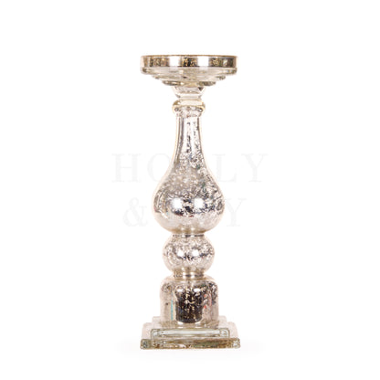 Large Mercury Pillar Candle Holder