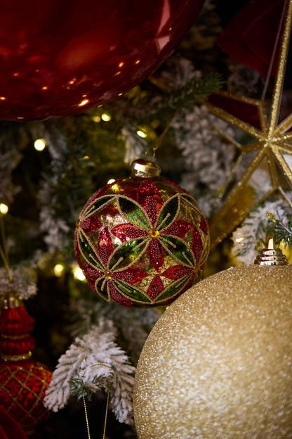 Traditonal Beaded Floral Bauble