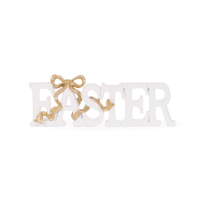 GILDED EASTER SIGN WITH BOW