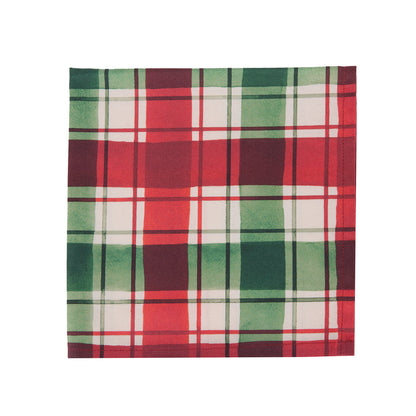 SET/4 TRADITIONAL TARTAN COTTON NAPKINS