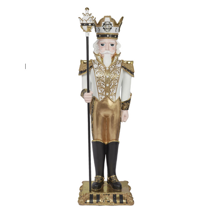 180cm Elaborate Black And Gold Soldier On Base
